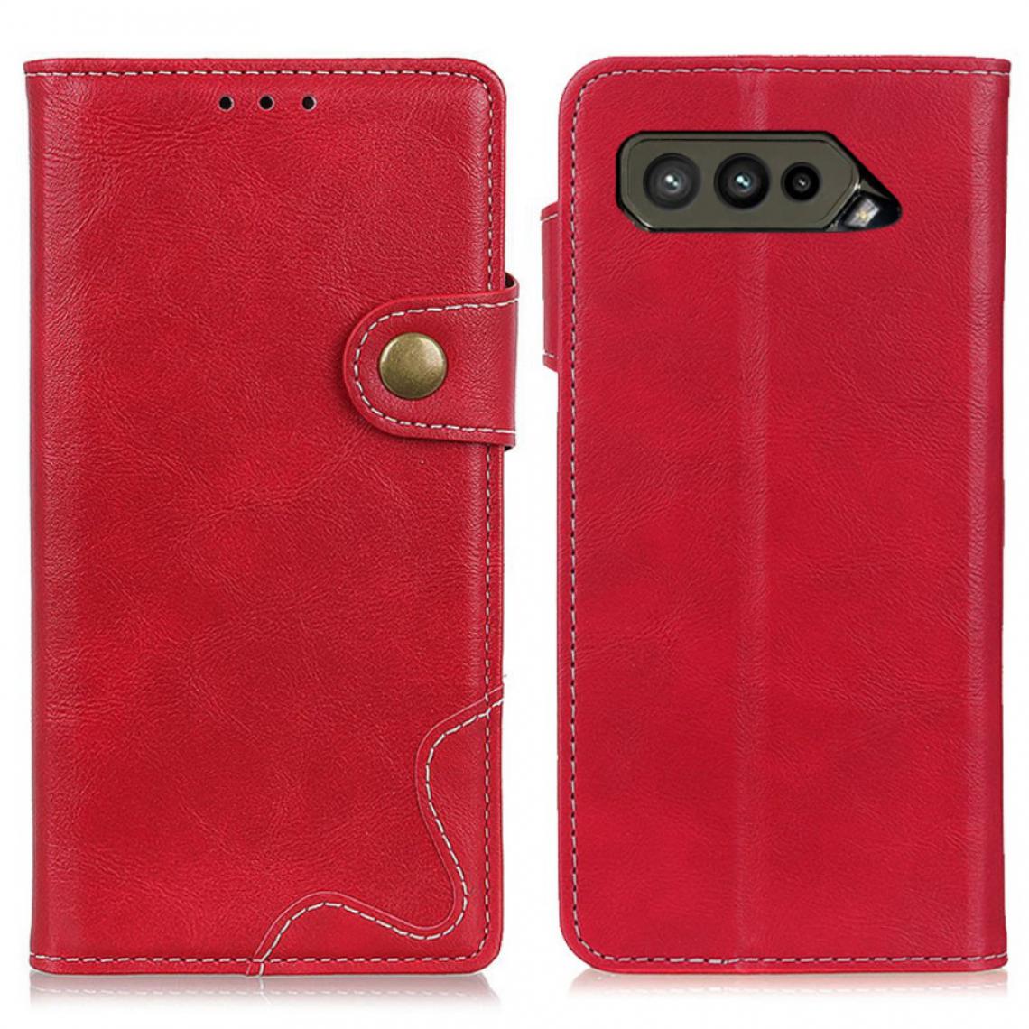 Other - Etui en PU Texturé en forme de S avec support rouge pour votre Asus ROG Phone 5 - Coque, étui smartphone