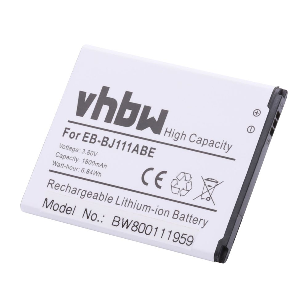 Vhbw - vhbw Li-Ion Batterie 1800mAh (3.8V) pour téléphone smartphone Samsung Galaxy J1 Ace, J1 Ace 3G Duos, J1 Ace Dual SIM 3G comme EB-BJ111ABE. - Batterie téléphone