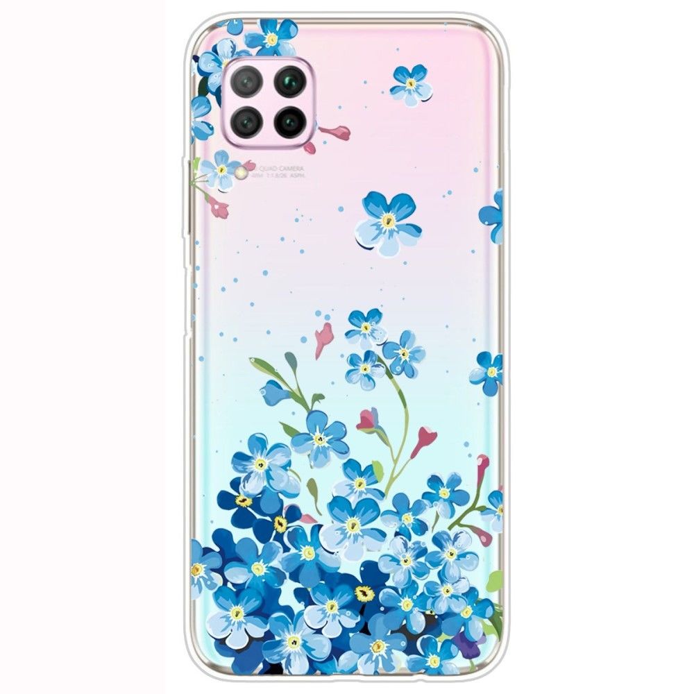 Generic - Coque en TPU impression de motifs souple fleur bleue pour votre Huawei P40 Lite/Nova 6 SE/Nova 7i - Coque, étui smartphone