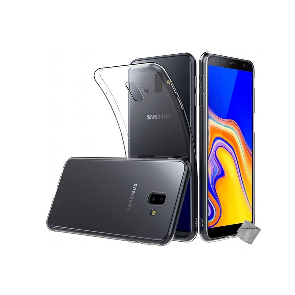 Htdmobiles - Housse etui coque gel Samsung Galaxy J6+ Plus 2018 + film ecran TRANSPARENT TPU - Autres accessoires smartphone