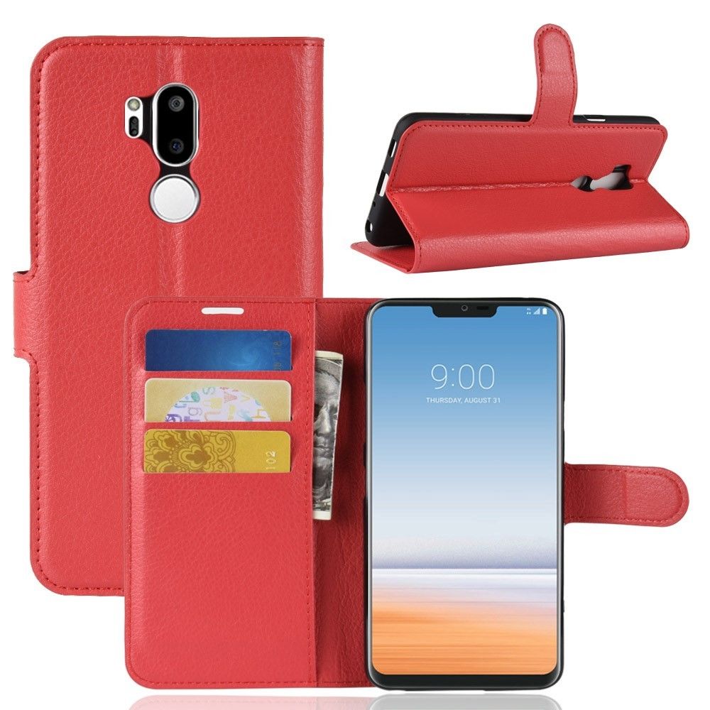 marque generique - Etui en PU coloré rouge pour votre LG G7 ThinQ - Autres accessoires smartphone