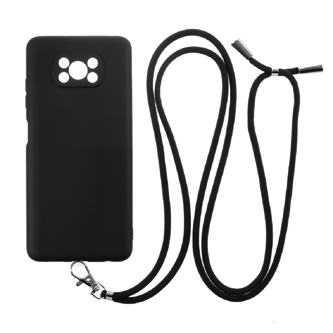 Other - Coque en TPU bonbon de couleur unie avec cordon noir pour votre Xiaomi Poco X3/Poco X3 NFC - Coque, étui smartphone