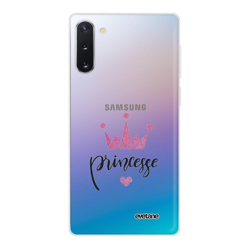 Evetane - Coque Samsung Galaxy Note 10 souple transparente Princesse Couronne Motif Ecriture Tendance Evetane - Coque, étui smartphone
