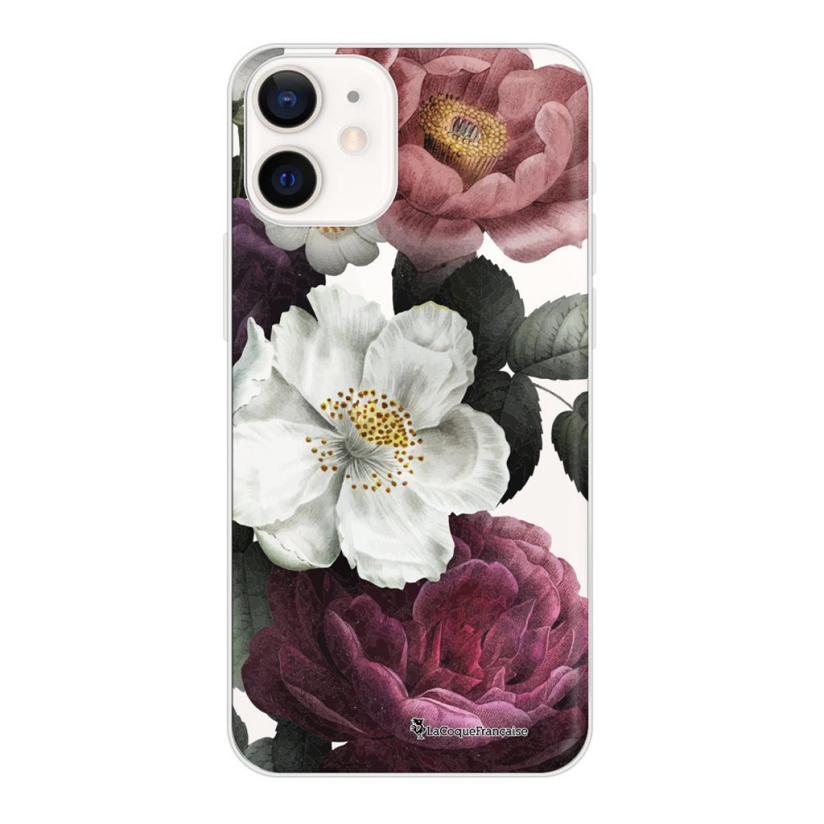La Coque Francaise - Coque iPhone 12 mini souple transparente Fleurs roses Motif Ecriture Tendance La Coque Francaise - Coque, étui smartphone