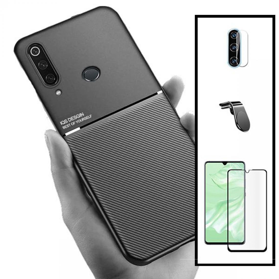 Phonecare - Kit Coque Magnetic Lux + 5D Full Cover + Support Magnétique L Safe Driving - Huawei P30 Lite New Edition - Coque, étui smartphone