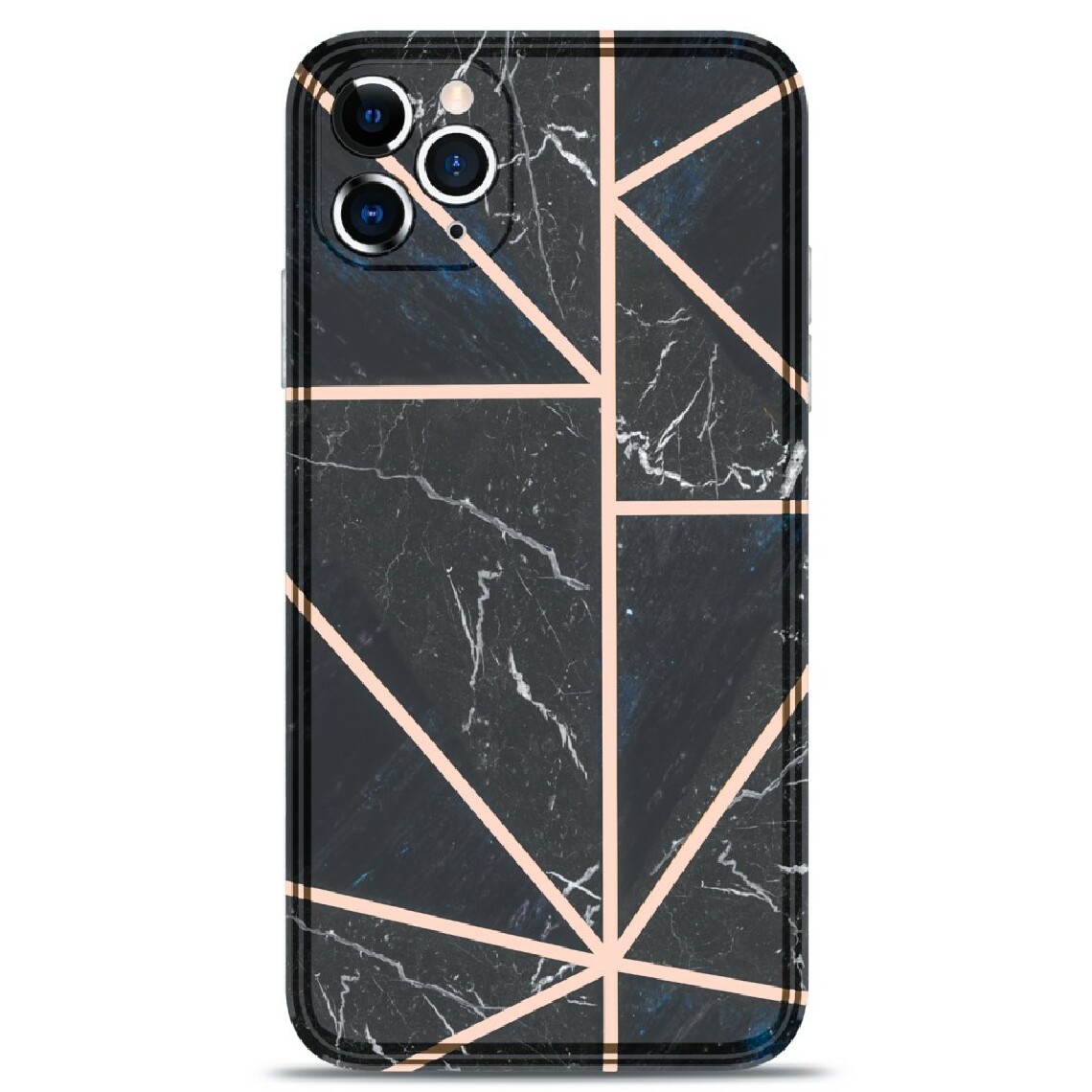 Other - Coque en TPU impression de motif de marbre d'épissage de bord droit de galvanoplastie noir pour votre Apple iPhone 11 Pro - Coque, étui smartphone
