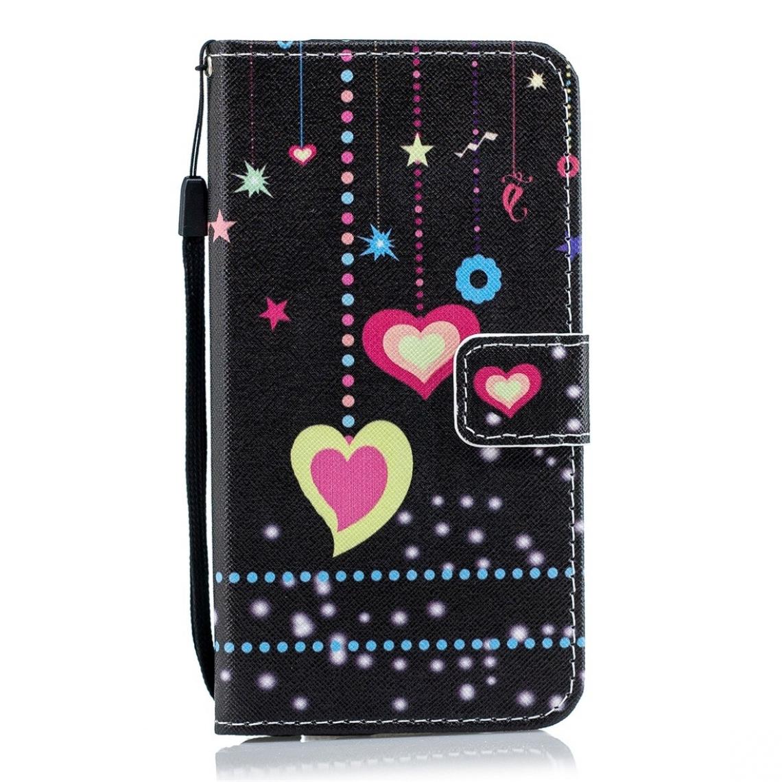 Wewoo - Housse Coque Étui en cuir à rabat horizontal à motif coloré pour cœur Galaxy A2avec porte-cartes et - Coque, étui smartphone