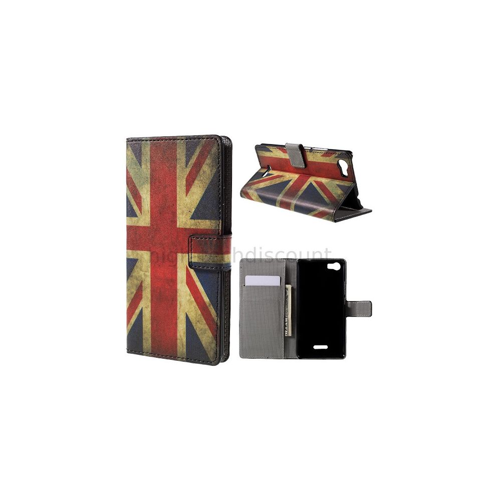 Htdmobiles - Housse etui coque portefeuille PU cuir pour Wiko Night Fever 4G + film ecran - UK - Autres accessoires smartphone