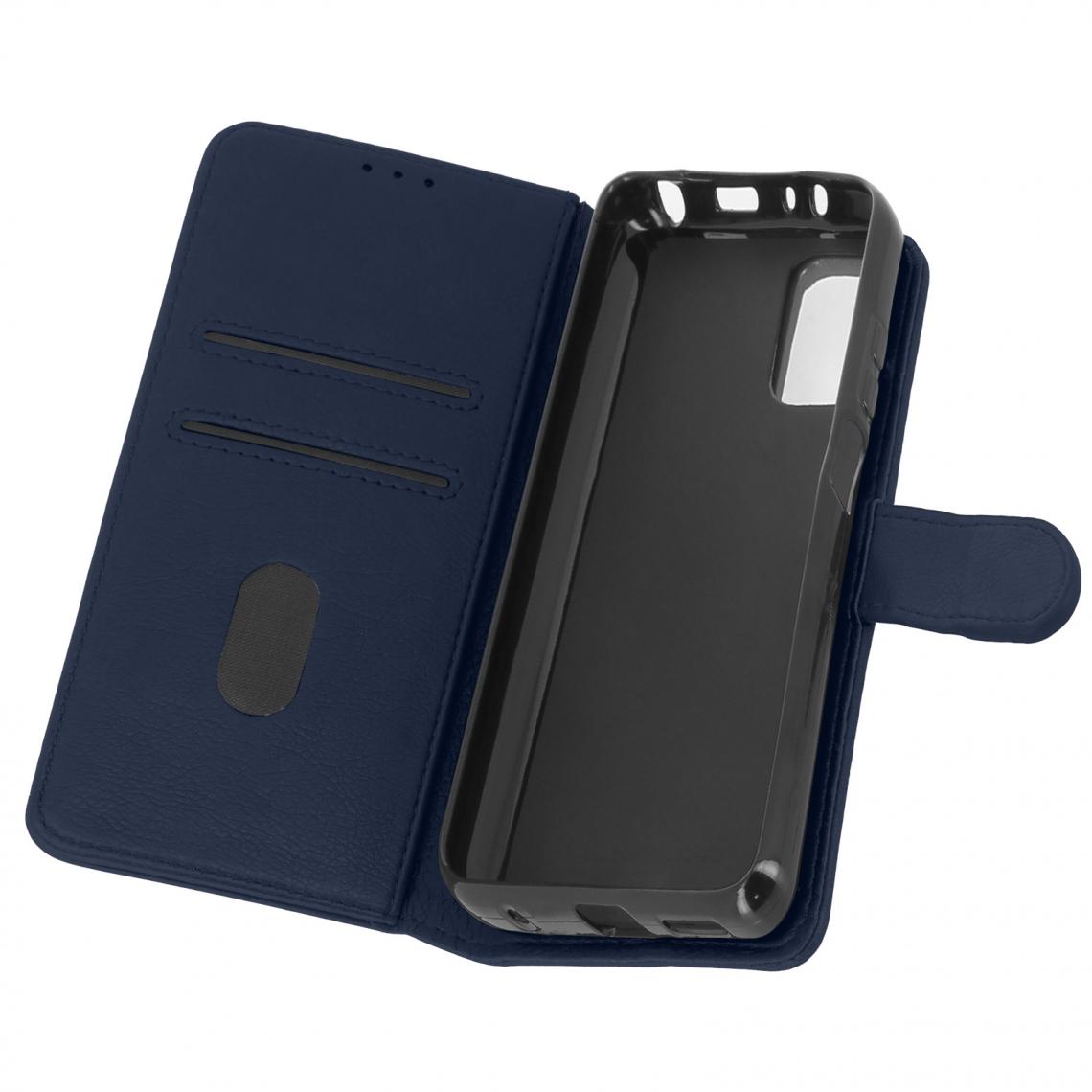 Avizar - Étui Xiaomi Redmi Note 10 Pro Protection Porte-carte Fonction Support bleu - Coque, étui smartphone
