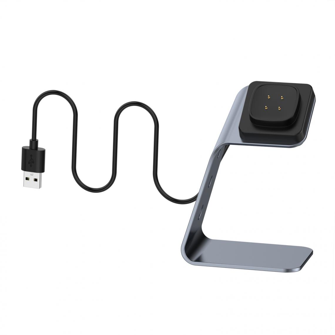 marque generique - Dock De Chargeur USB Pour Montre Intelligente Fitbit Versa3 Sence Avec Câble De 4,5 Pieds Gris - Chargeur secteur téléphone