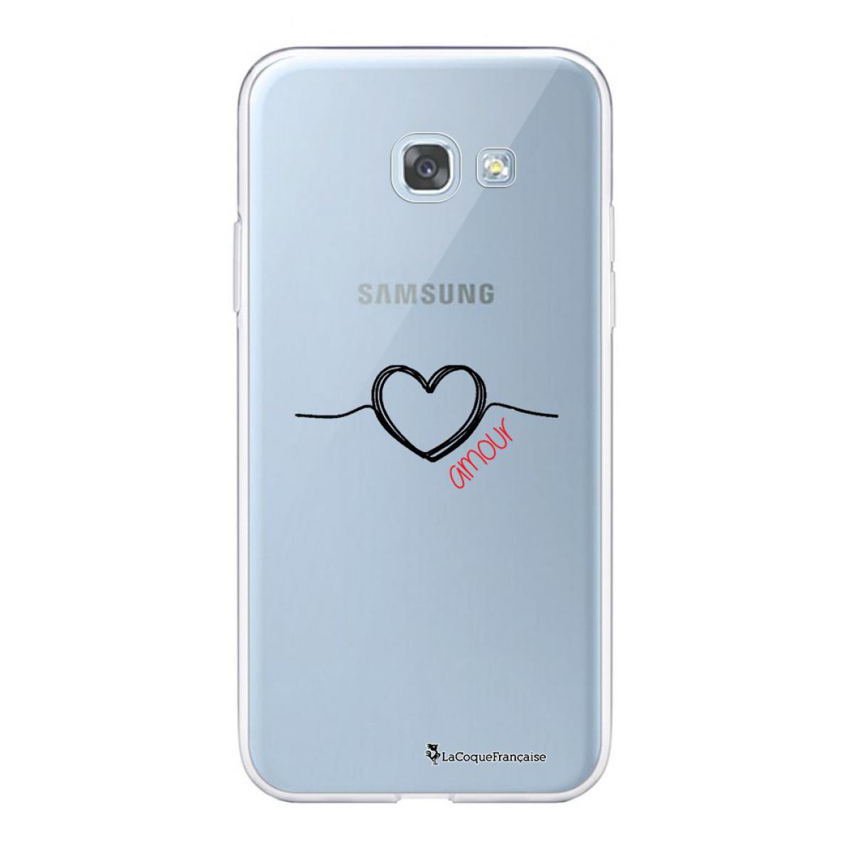 La Coque Francaise - Coque Samsung Galaxy A5 2017 360 intégrale transparente Coeur Noir Amour Tendance La Coque Francaise. - Coque, étui smartphone