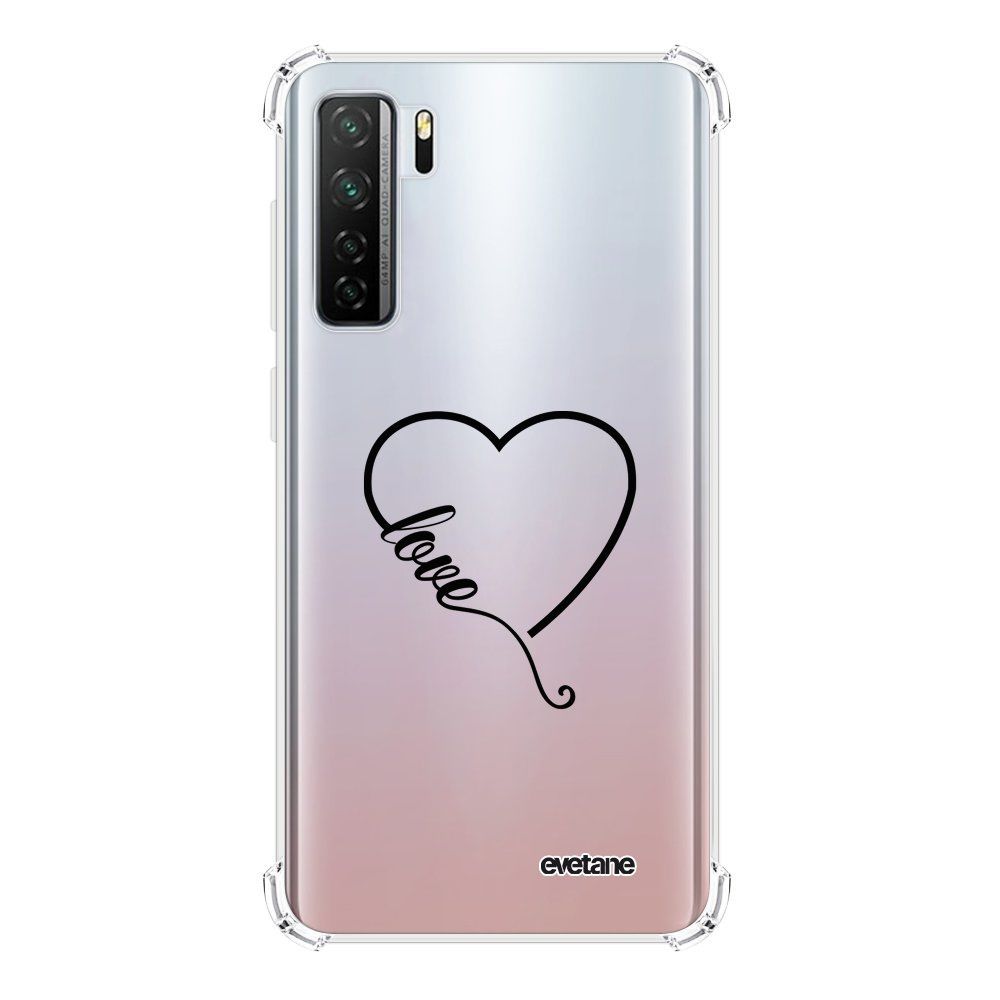 Evetane - Coque Huawei P40 Lite 5G anti-choc souple avec angles renforcés transparente Coeur love Evetane - Coque, étui smartphone