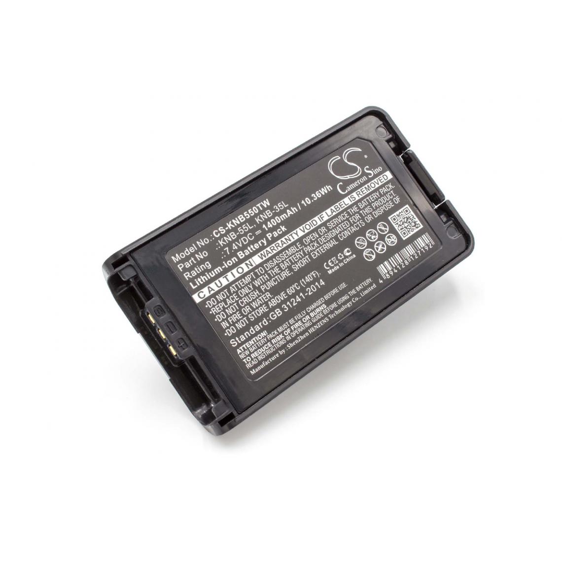 Vhbw - vhbw Batterie compatible avec Kenwood TK-3170E6, TK-3173, TK-3173K, TK-3178, TK-3360, TK-3360E radio talkie-walkie (1400mAh, 7,4V, Li-ion) - Autres accessoires smartphone