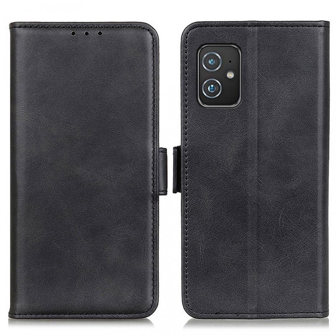 Other - Etui en PU Double fermoir magnétique noir pour votre Asus Zenfone 8 - Coque, étui smartphone