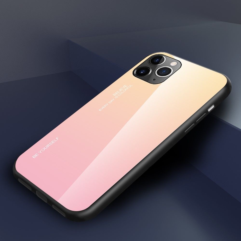 marque generique - Coque en TPU verre dégradé or/rose pour votre Apple iPhone 11 Pro Max 6.5 pouces - Coque, étui smartphone