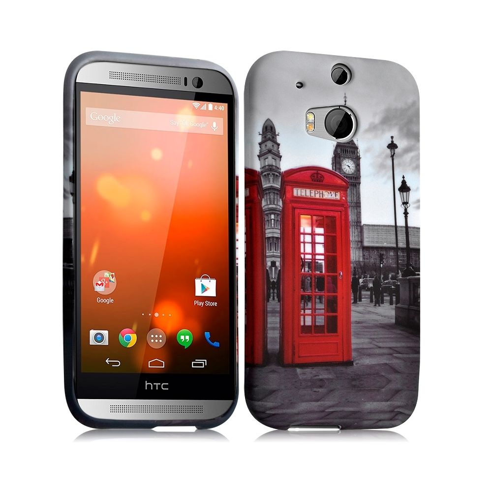 Karylax - Housse Etui Coque Semi Rigide pour HTC One M8 avec motif KJ03B + Film de Protection - Autres accessoires smartphone