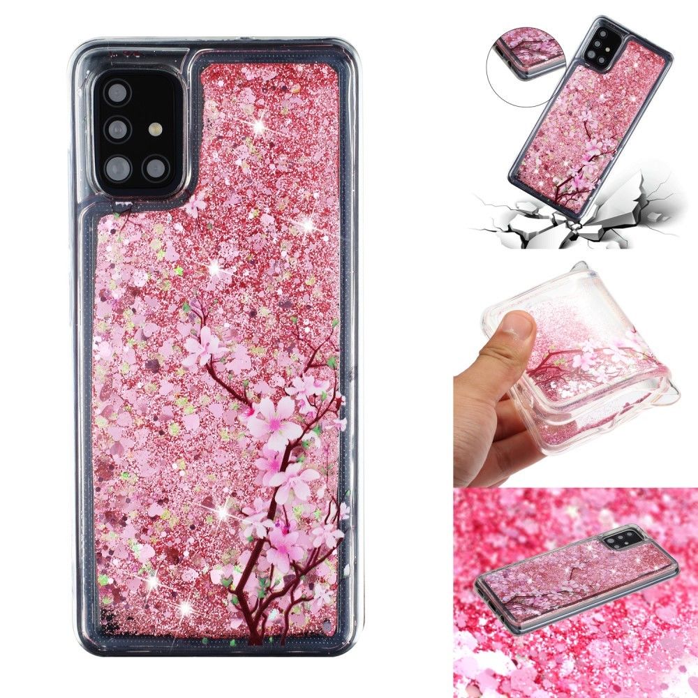 Generic - Coque en TPU sable mouvant à paillettes à motifs fleur pour votre Samsung Galaxy A51 SM-A515 - Coque, étui smartphone