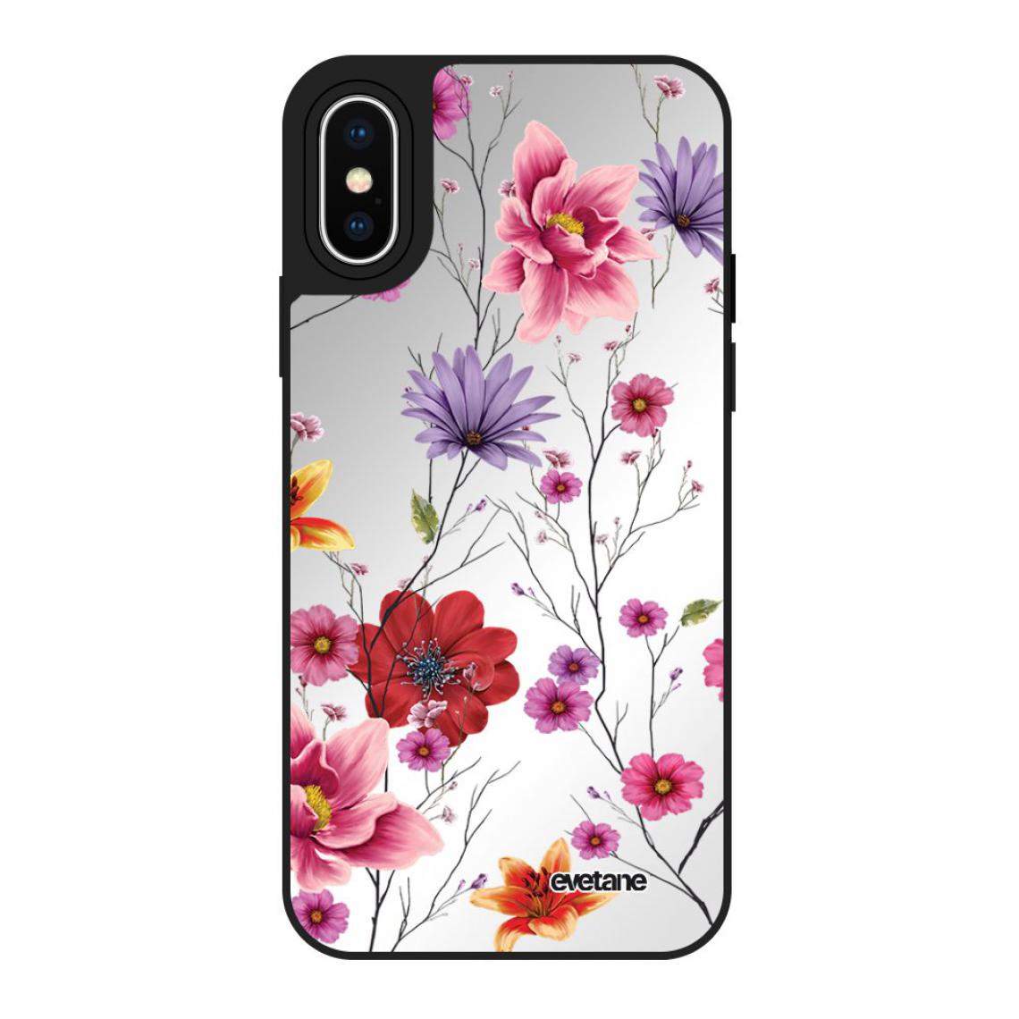 Evetane - Coque iPhone X/XS miroir Fleurs Multicolores Evetane - Coque, étui smartphone