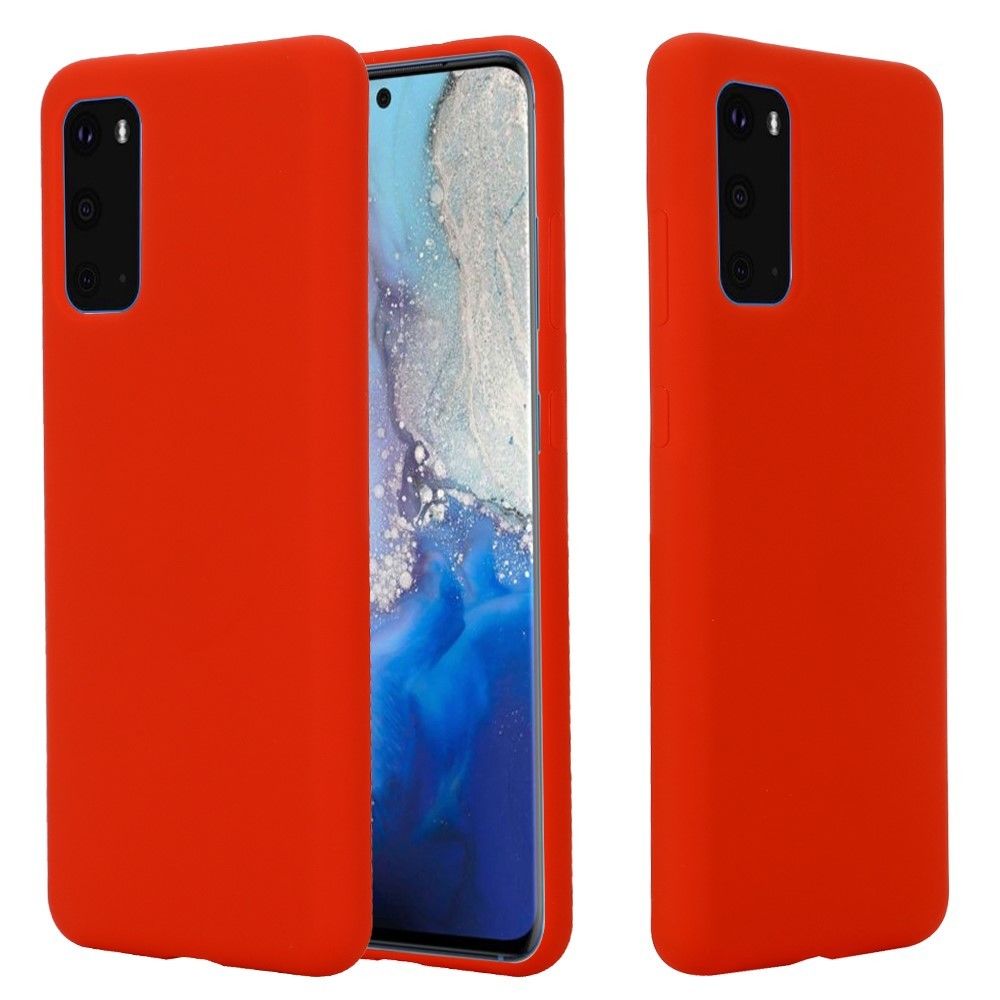 marque generique - Coque en silicone liquide rouge pour votre Samsung Galaxy S20/S11e - Coque, étui smartphone