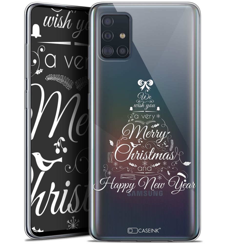 Caseink - Coque Pour Samsung Galaxy A51 (A515) (6.5 ) [Gel HD Collection Noël 2017 Design Calligraphie - Souple - Ultra Fin - Imprimé en France] - Coque, étui smartphone
