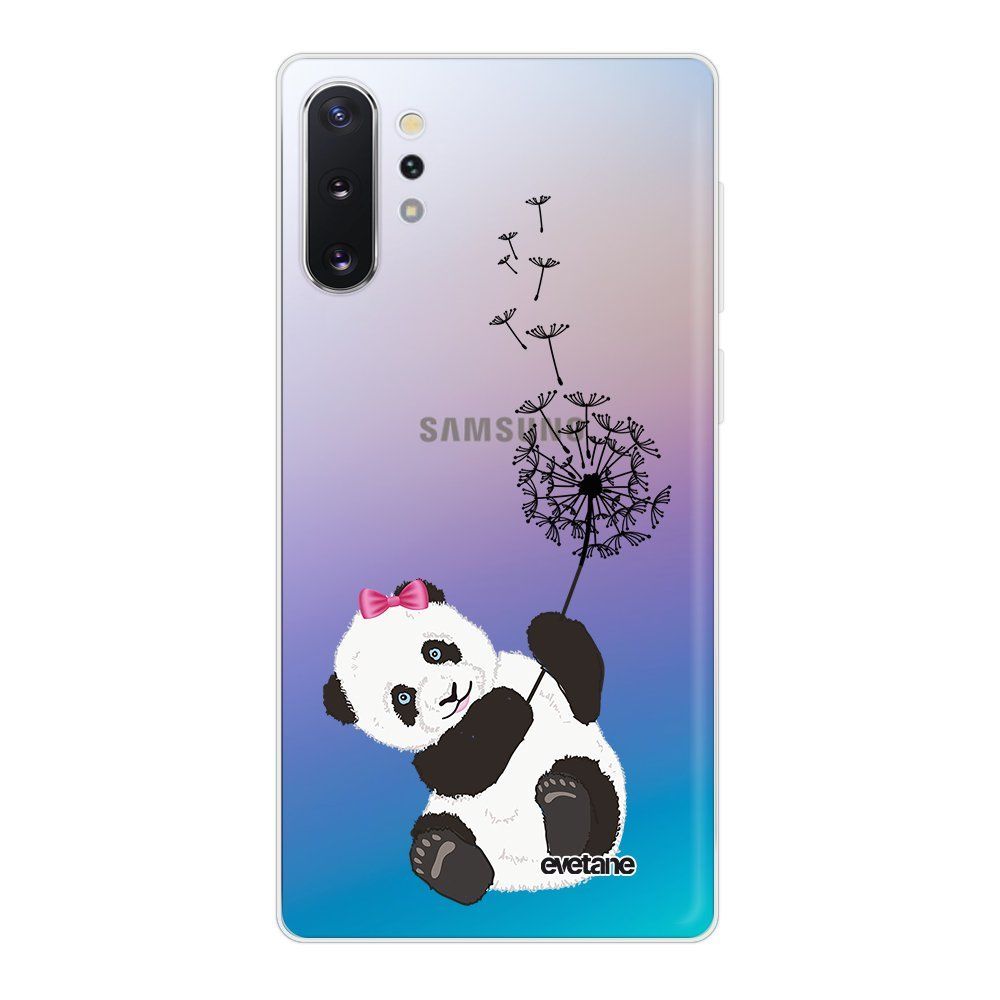 Evetane - Coque Samsung Galaxy Note 10 Plus 360 intégrale transparente Panda Pissenlit Ecriture Tendance Design Evetane. - Coque, étui smartphone