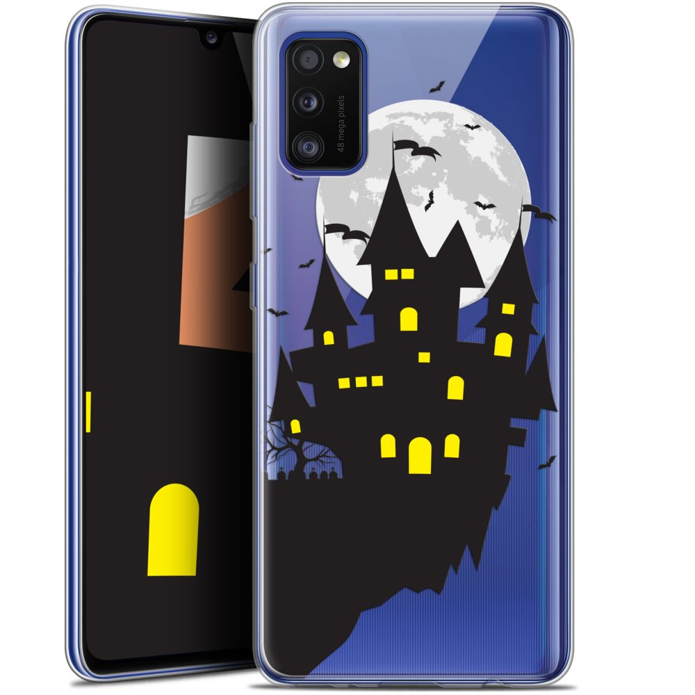 Caseink - Coque Pour Samsung Galaxy A41 (6.1 ) [Gel HD Collection Halloween Design Castle Dream - Souple - Ultra Fin - Imprimé en France] - Coque, étui smartphone