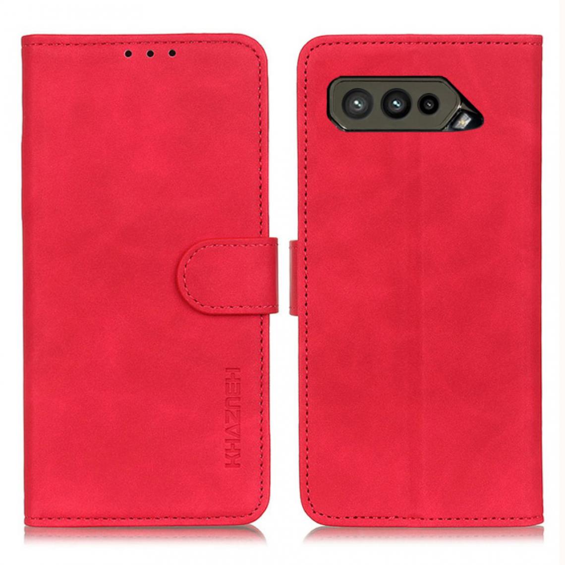 Other - Etui en PU Rétro avec support rouge pour votre Asus ROG Phone 5 Ultimate/ROG Phone 5 Pro/ROG Phone 5 - Coque, étui smartphone