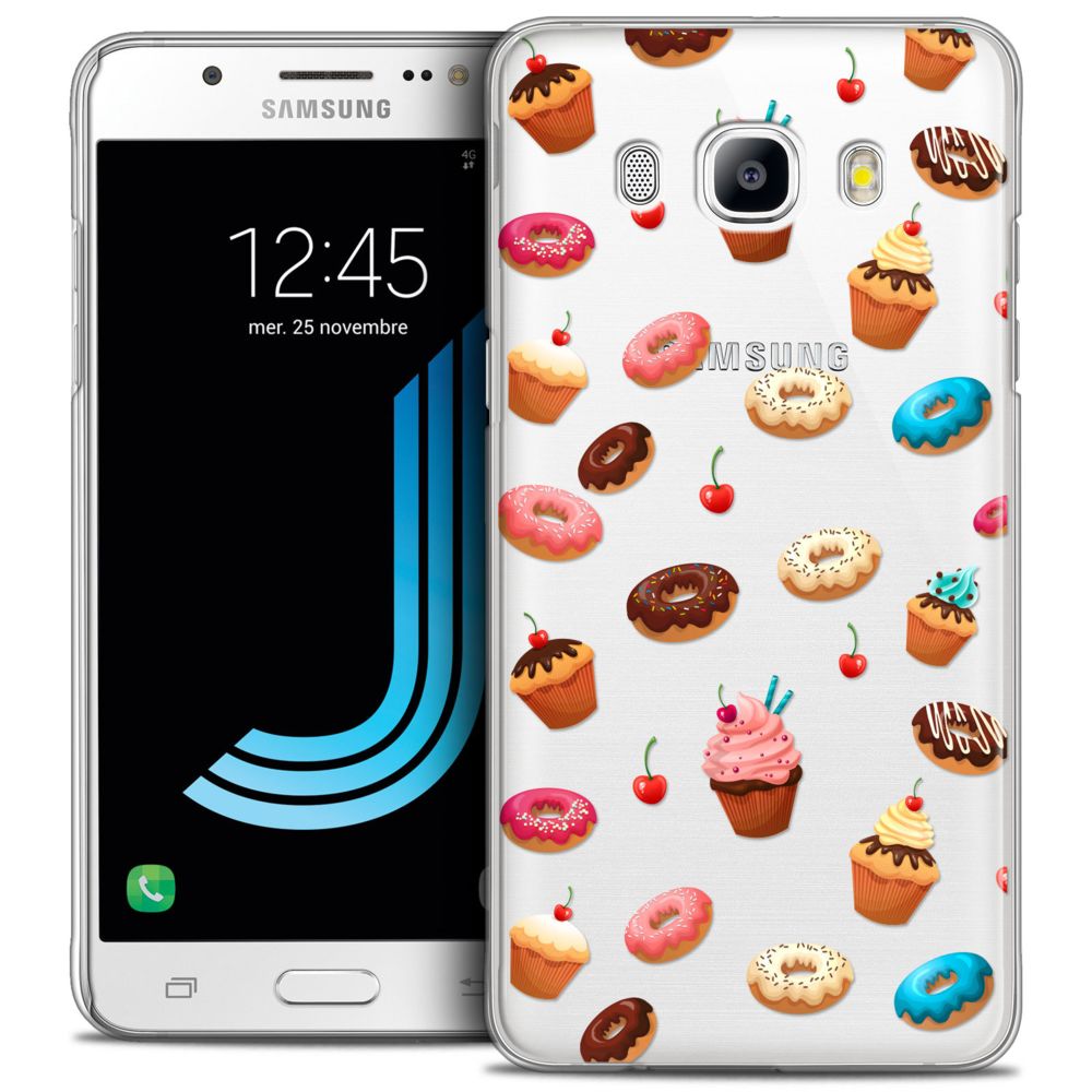 Caseink - Coque Housse Etui Samsung Galaxy J5 2016 (J510) [Crystal HD Collection Foodie Design Donuts - Rigide - Ultra Fin - Imprimé en France] - Coque, étui smartphone