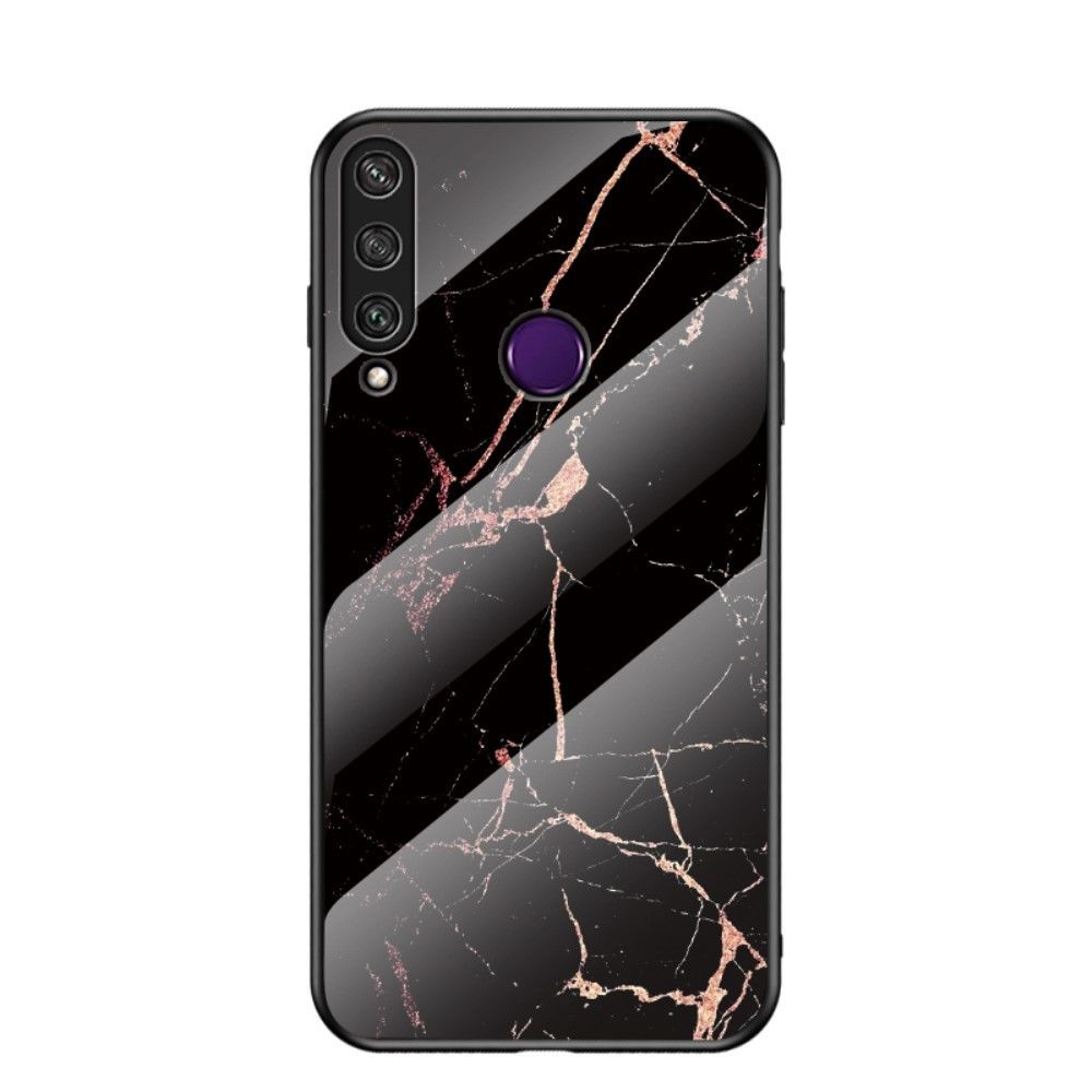 Generic - Coque en TPU combo motif grain de marbre noir/or pour votre Huawei Y6P - Coque, étui smartphone
