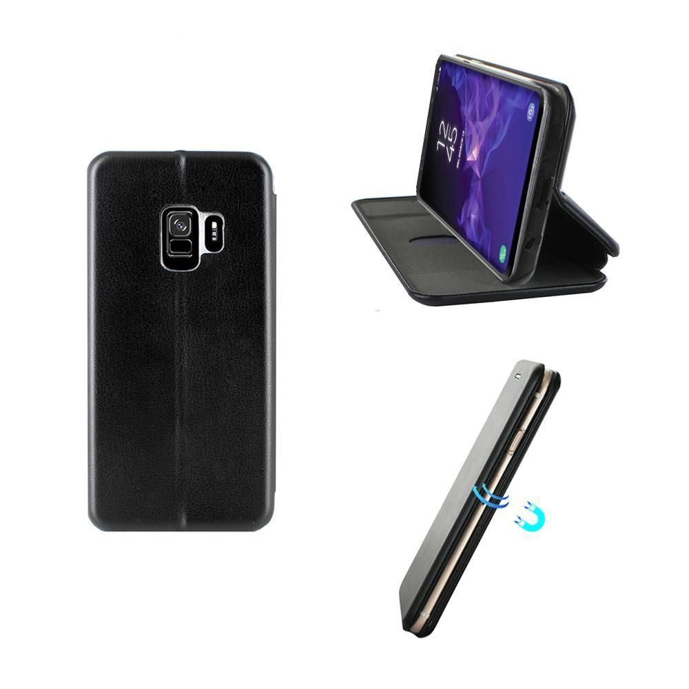 Inexstart - Etui Luxe Rabattable Noir Simili Cuir Avec Support pour Samsung Galaxy S9 - Autres accessoires smartphone