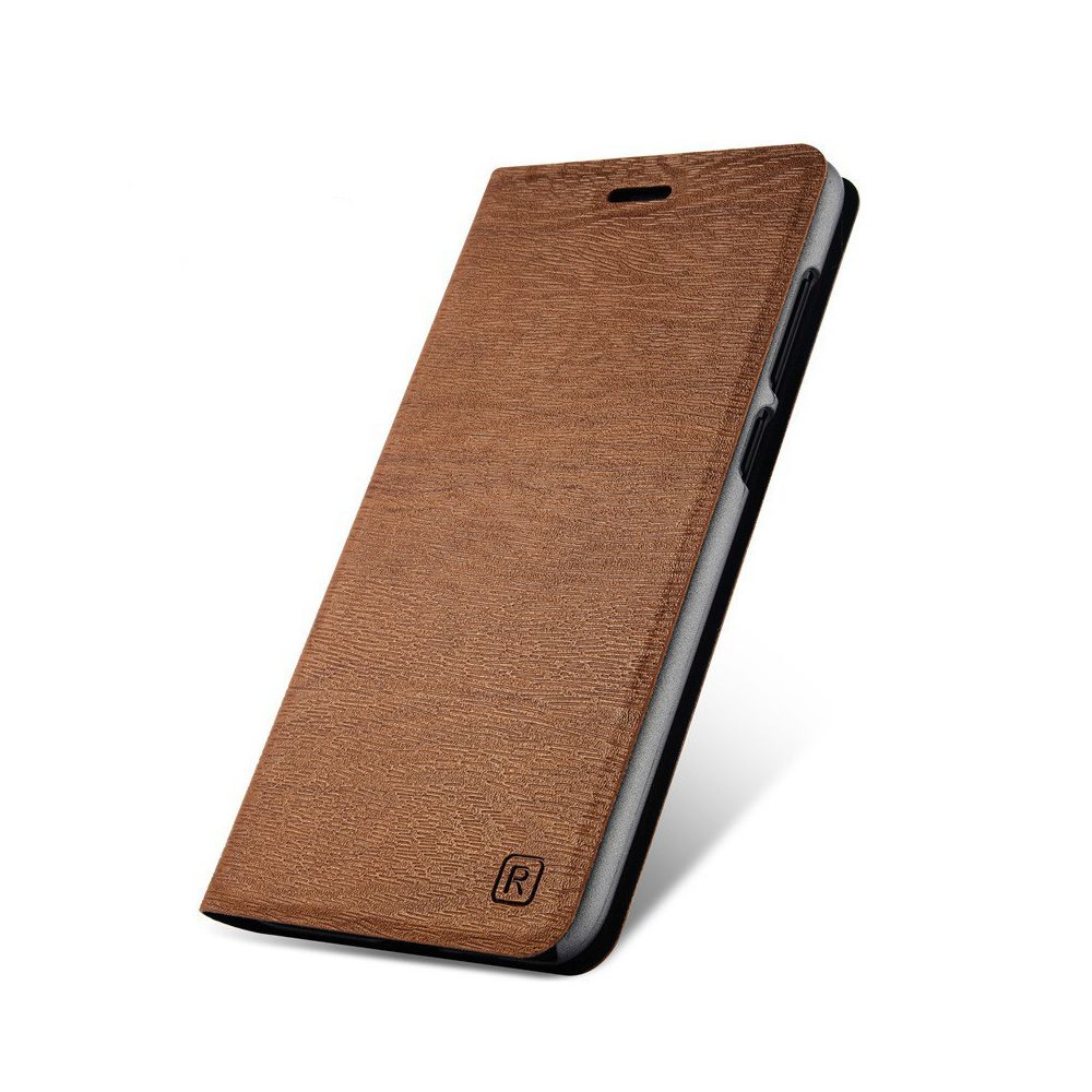 marque generique - Coque en PU grain de bois svelte pour Xiaomi Mi 8 - Brun - Autres accessoires smartphone
