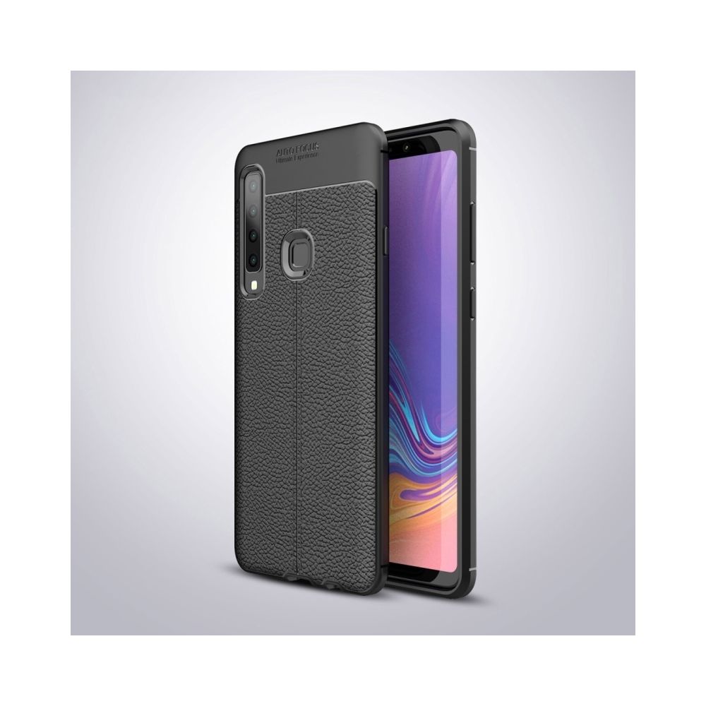 Wewoo - Coque antichoc TPU Litchi Texture pour Galaxy A9 (2018) / A9s (Noir) - Coque, étui smartphone