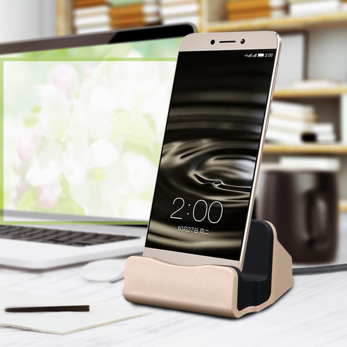 Shot - Station d'Accueil de Chargement pour WIKO Highway Pure Smartphone Micro USB Support Chargeur Bureau (OR) - Station d'accueil smartphone
