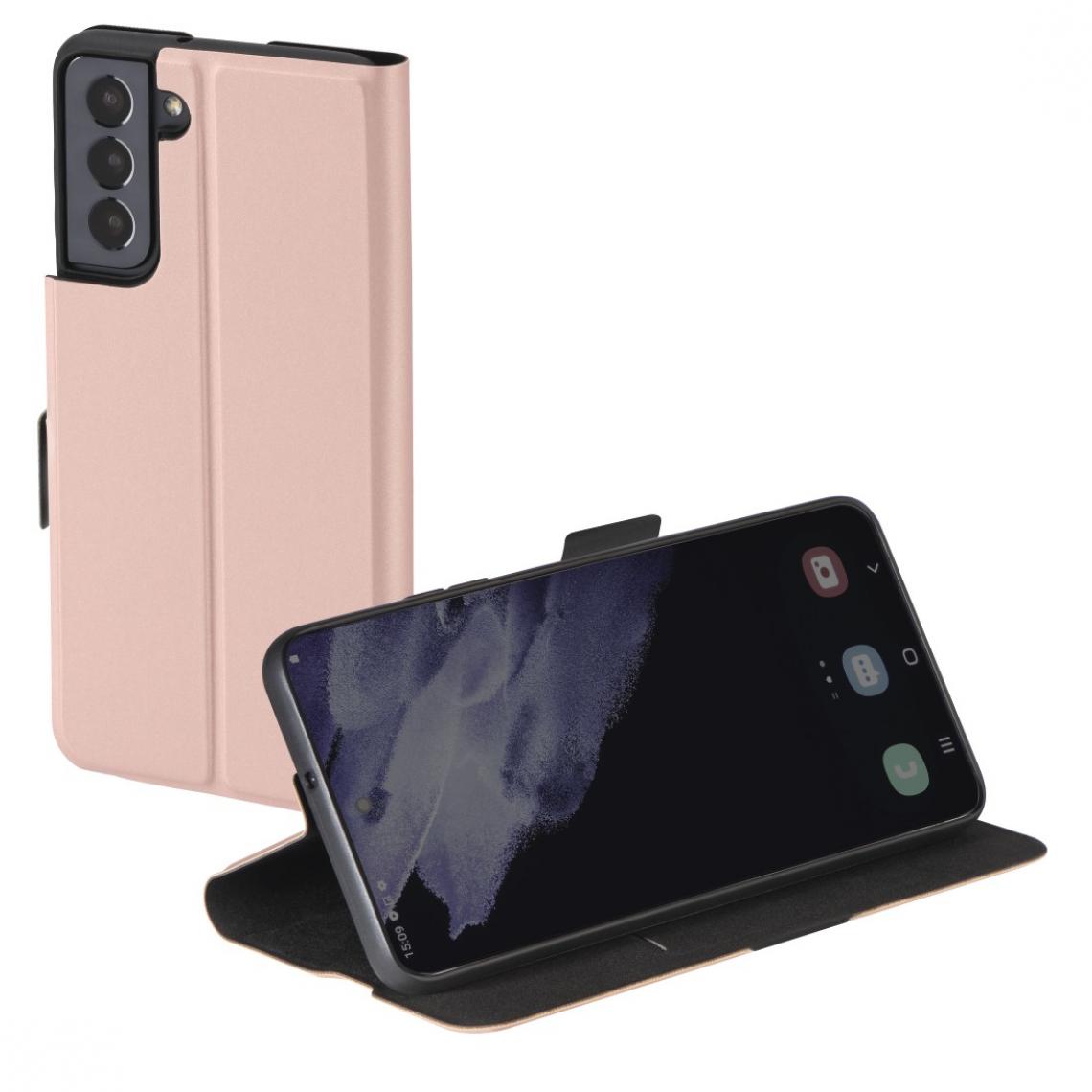 Hama - Etui portefeuille "Single 2.0" pour Samsung Galaxy S22 5G, rose - Coque, étui smartphone