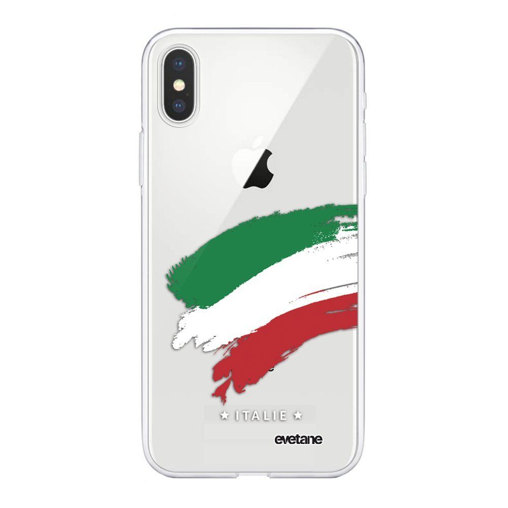 Evetane - Coque iPhone X/ Xs souple transparente Italie Motif Ecriture Tendance Evetane. - Coque, étui smartphone