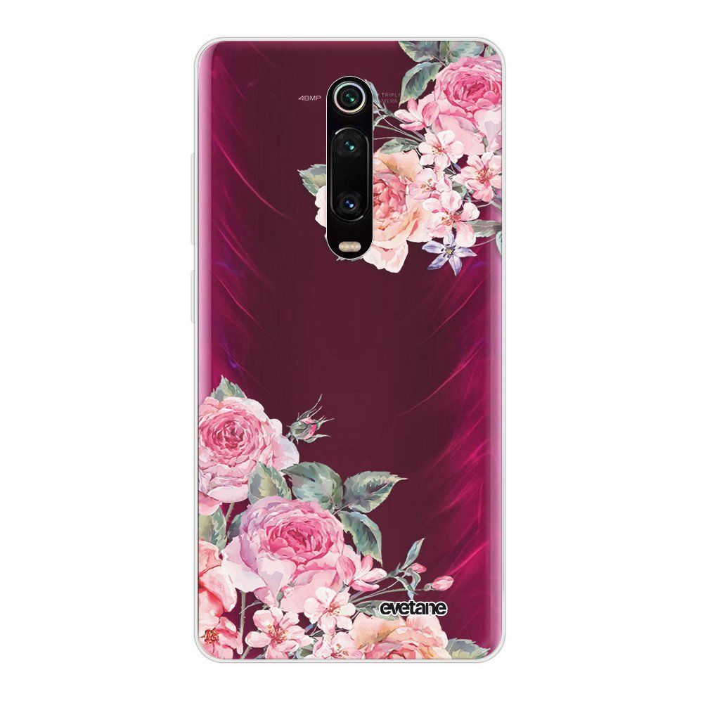 Evetane - Coque Xiaomi Mi 9T Pro souple transparente Roses roses Motif Ecriture Tendance Evetane - Coque, étui smartphone