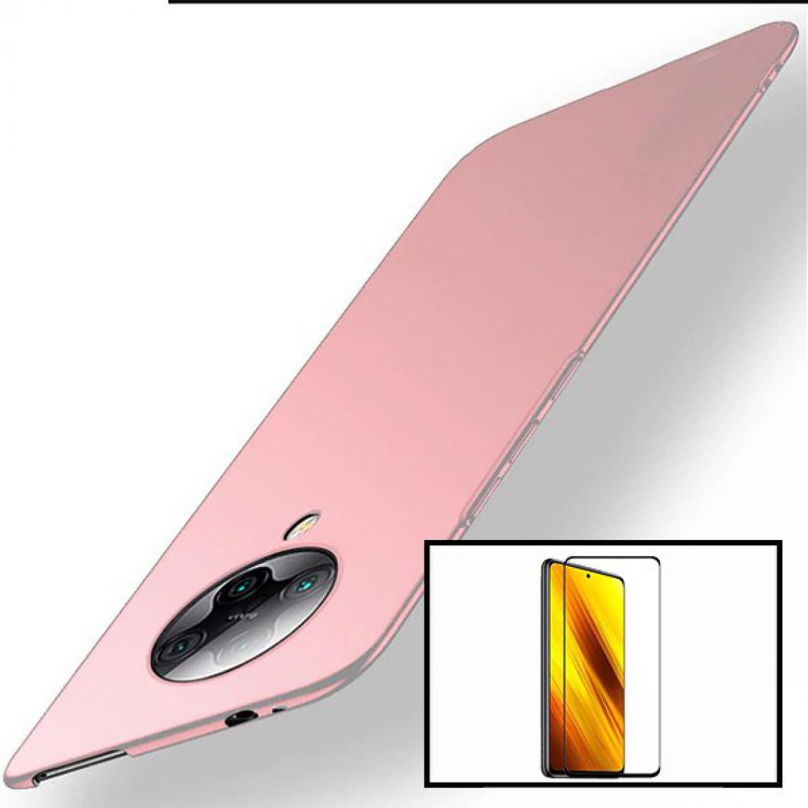 Phonecare - Kit Verre Trempé 5D Full Cover + Coque SlimShield - Xiaomi Poco X3 Pro - Rose - Coque, étui smartphone