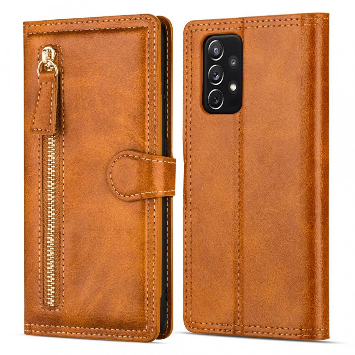 Other - Etui en PU Fermeture magnétique de poche à glissière orange pour votre Samsung Galaxy A52 4G/5G - Coque, étui smartphone