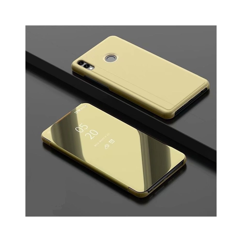 Wewoo - Coque Rigide Etui à rabat en cuir avec miroir de galvanisation pour Xiaomi Redmi Note 7 / Redmi Note 7 Pro support Doré - Coque, étui smartphone