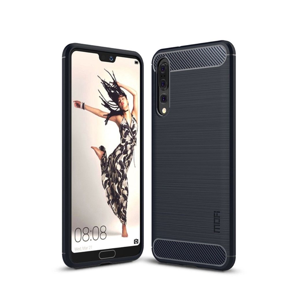 marque generique - Coque en TPU fibre de carbone bleu pour votre Huawei P20 Pro - Autres accessoires smartphone