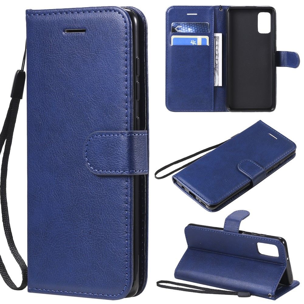 Generic - Etui en PU avec support bleu pour votre Samsung Galaxy A41 (Global Version) - Coque, étui smartphone