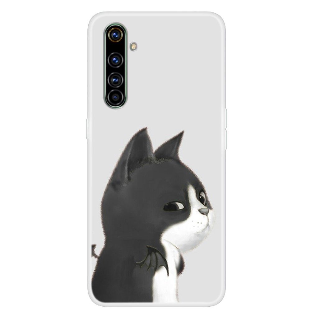 Generic - Coque en TPU impression de motifs souple chat noir pour votre Realme 6 - Coque, étui smartphone