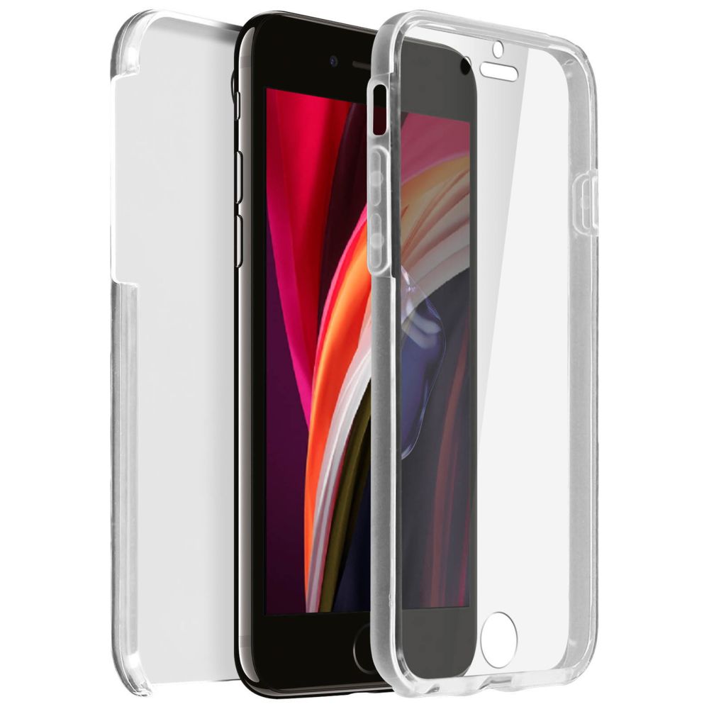 Avizar - Coque Intégrale Rigide Avant Arrière iPhone SE 2020/7/8 - Transparente - Coque, étui smartphone