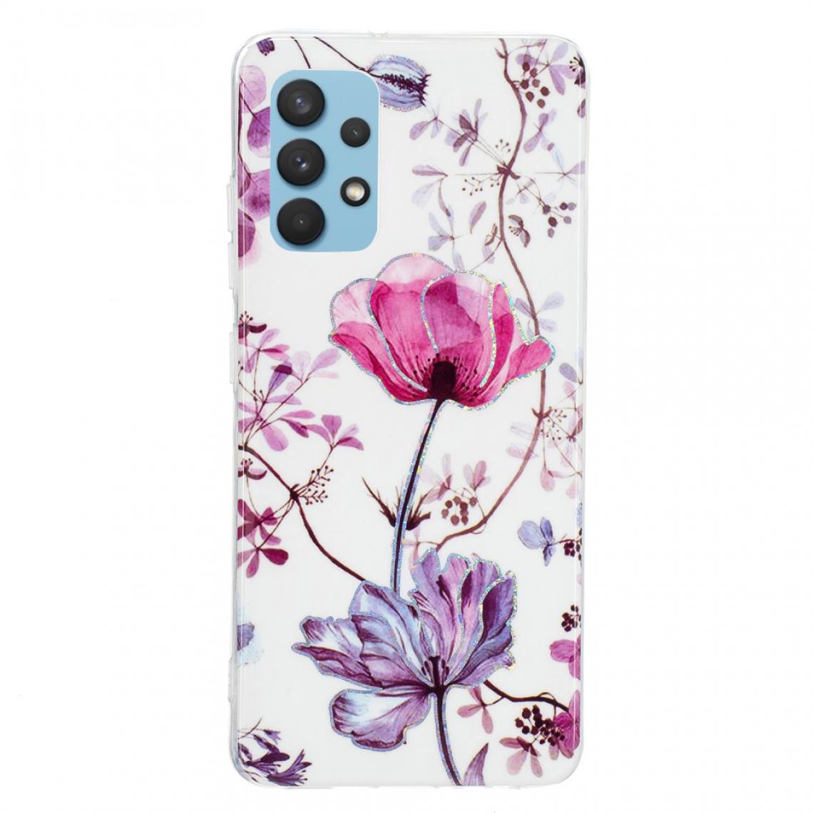 Other - Coque en TPU Motif de marbre de galvanoplastie IMD Design lotus pour votre Samsung Galaxy A32 4G (EU Version) - Coque, étui smartphone