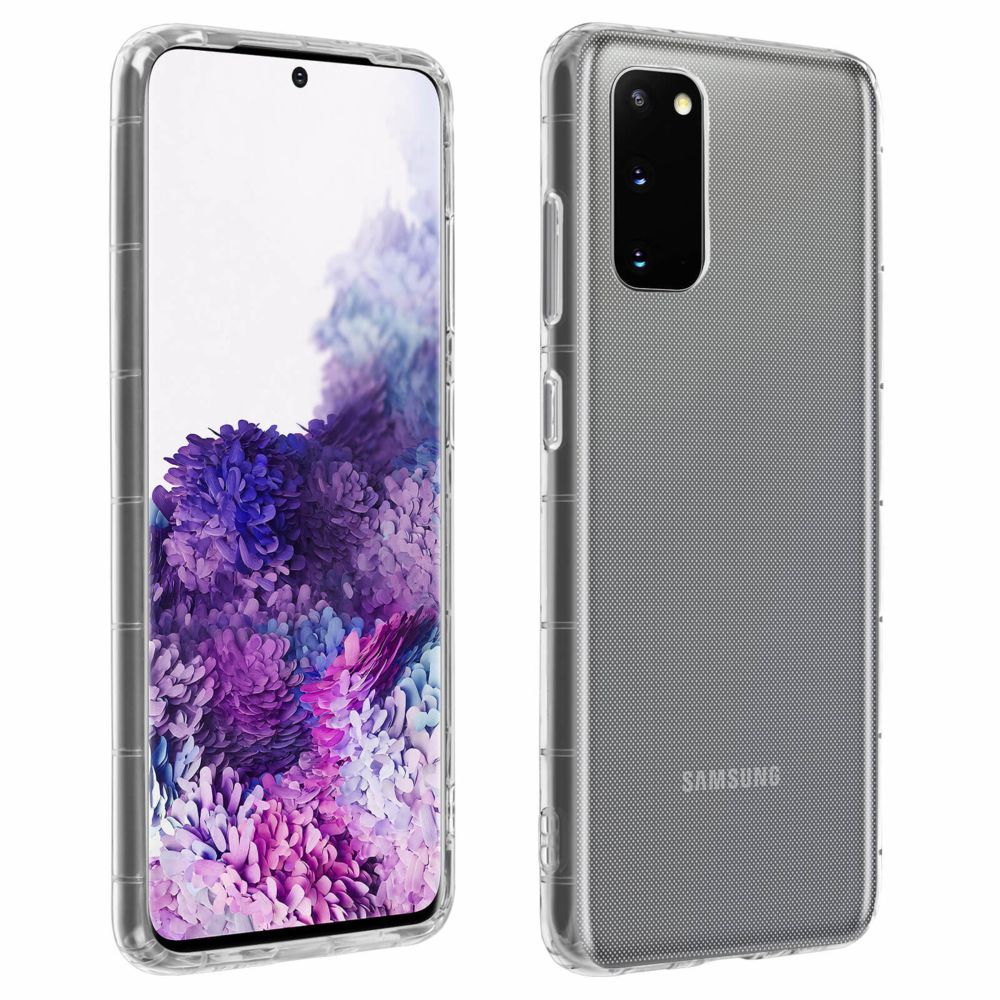 Avizar - Coque Samsung Galaxy S20 Silicone Flexible Bumper Résistant Transparent - Coque, étui smartphone