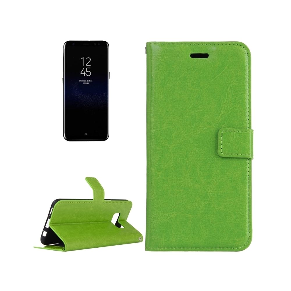 Wewoo - Housse Étui vert pour Samsung Galaxy S8 horizontale Flip en cuir avec support et Slots de cartes Portefeuille & Cadre photo ampère Longe - Coque, étui smartphone