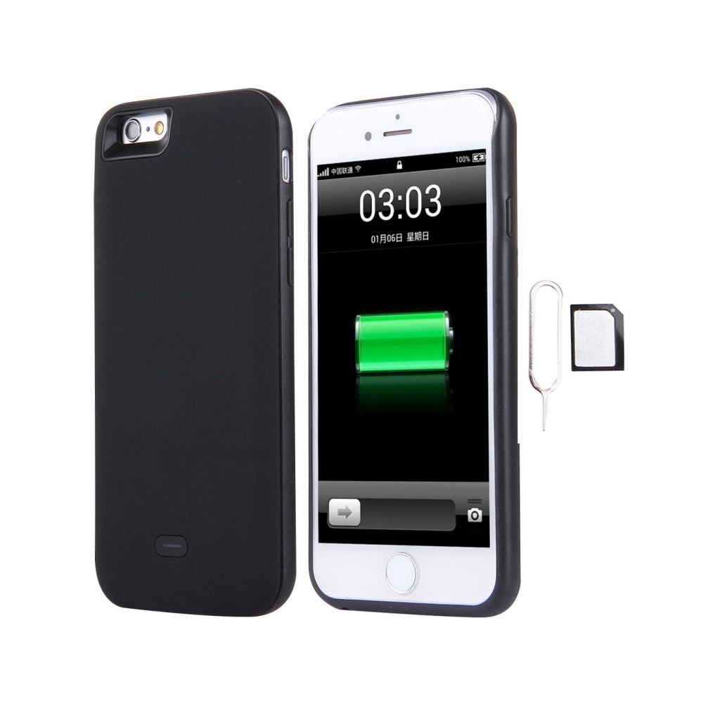 Wewoo - Pour iPhone 6 3 en noir 1 double carte SIM + 1800mAh Power Bank + boîtier externe de sauvegarde ultra mince - Autres accessoires smartphone