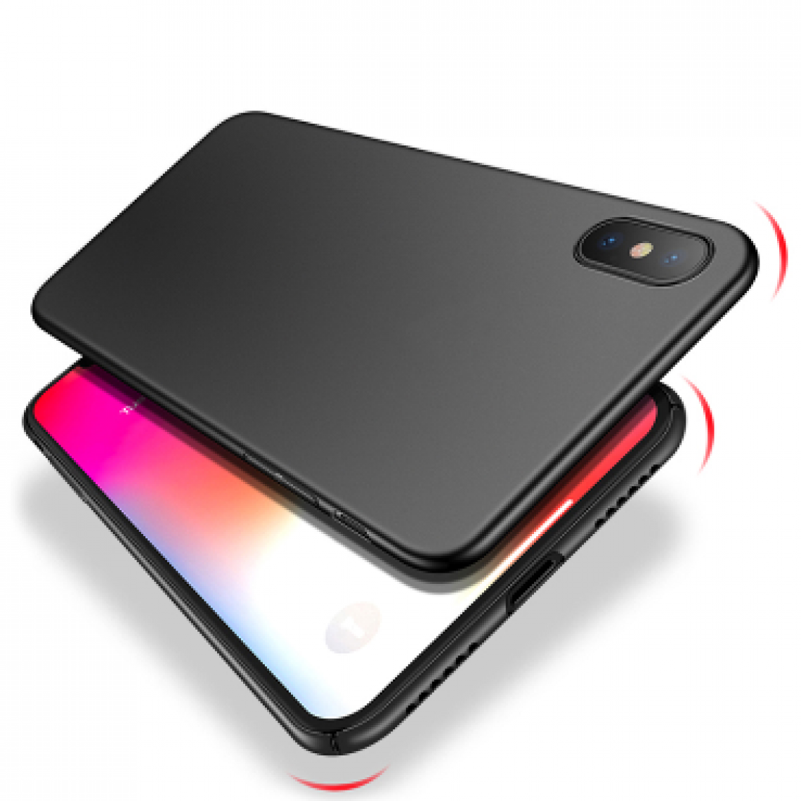 Phonecare - Coque Hard Case SlimShield - Iphone X / XS Noir - Coque, étui smartphone