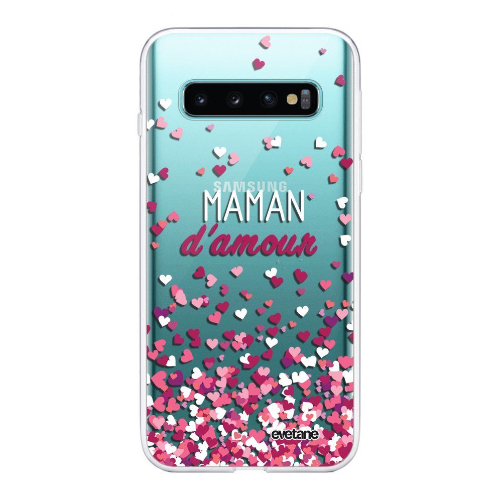Evetane - Coque Samsung Galaxy S10 Plus souple transparente Maman damour Motif Ecriture Tendance Evetane. - Coque, étui smartphone