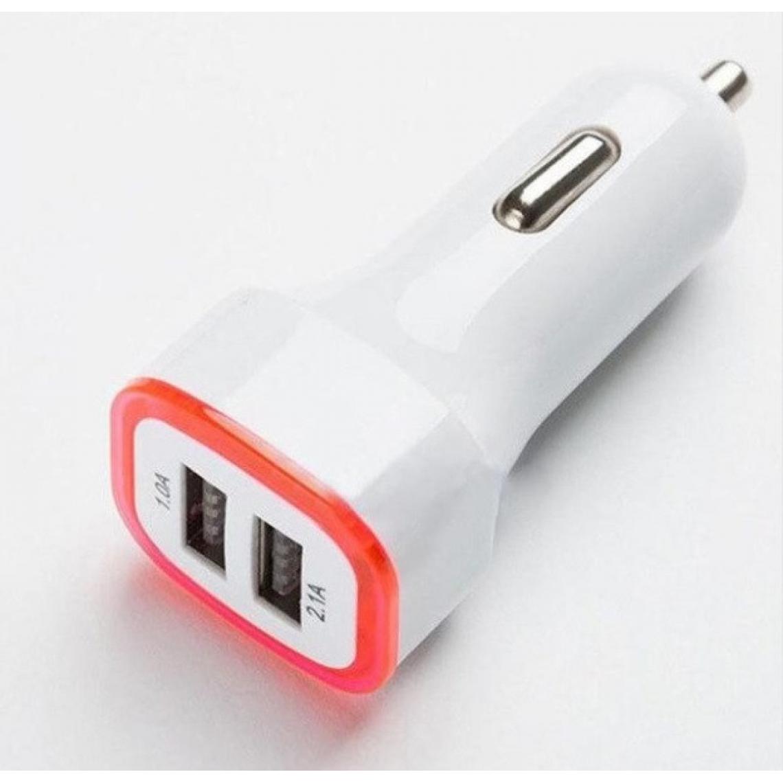 Shot - Double Adaptateur LED Prise Allume Cigare USB pour "WIKO Y81" Smartphone Double 2 Ports Voiture Chargeur Univers (ORANGE) - Chargeur Voiture 12V